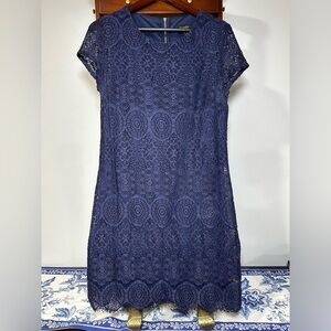 Laundry By Shelli Segal Navy Lace Dress Women’s 8
